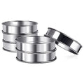 4inch English Muffin Rings, 6pcs Double Rolled Stainless Steel Crumpet Tart Rings for Baking - size: 4in