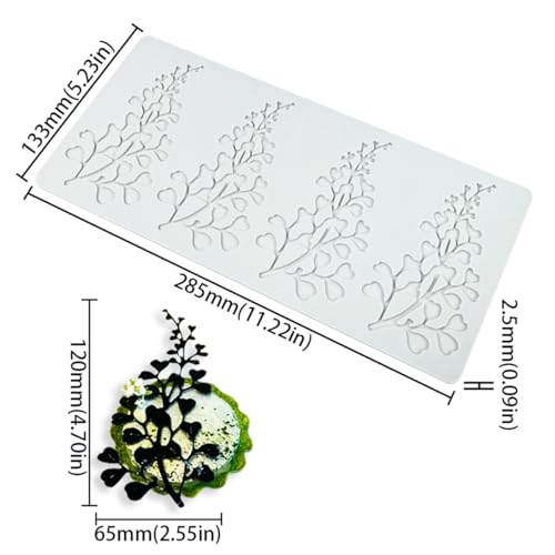 Silicone Fondant Leaf Mold, Polymer Clay Leaves Mold for Baking, Cake Decorating, Candy Making, DIY Crafts (A_ Leaves) - size: A_ Leaves