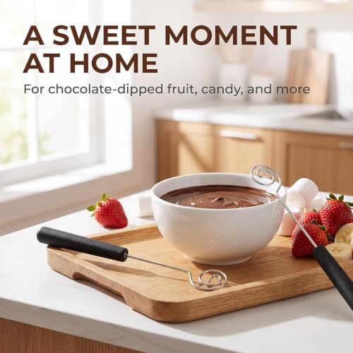 Black Candy Chocolate Dipping Tools Set,Chocolate Dipping Fork Baking Supplies Stainless Steel Fondue Diy Decorating Tools Diy Decorating Kitchen Gadget Fondue Forks Specialty Forks
