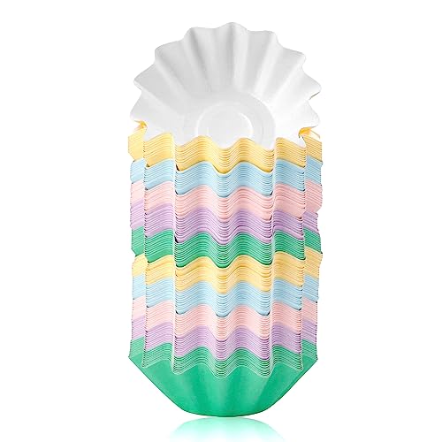 100 PCS Baking Cups Cupcake Liner Flared Brioche Muffin Wrappers (Mix) - color: Mix, size: 100pcs