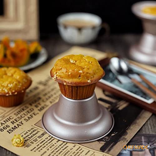 CHEFMADE Muffin Cake Pan, Nonstick 4-Inch 4Pcs Cupcake Pan Set - size: 4 Inch Muffin 4Pcs