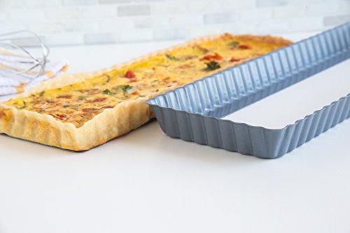 Fox Run Rectangular Loose Bottom Tart/Quiche Pan, Preferred Non-Stick, 14-Inch - style: 14-Inch Rectangular