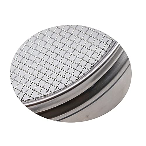 LABALPHA 10 Mesh Lab Sieves, Test Sieve #10 Mesh, 4'' Diameter, 304 Stainless Steel Wire Cloth (2mm) - size: 10 mesh (2mm)
