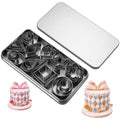 KALAIEN 30Pcs Mini Geometric Stainless Steel Cookie Cutter Set