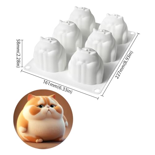 mostsom Cake Silicone Mold Cute Cat Shape Chocolate Covered Pop Molds for DIY Cake Cores, Cakepucks, Tarts, Cupcakes, Cheesecake, Mousse Desserts, Cookie Mould, Nonstick & Easy Release (F_ Cat) - size: F_ Cat
