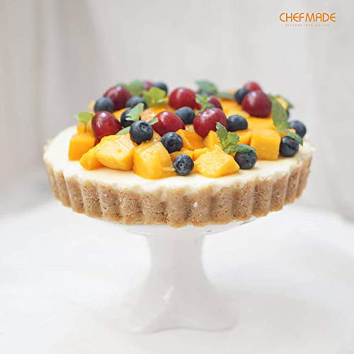 CHEFMADE Tart Pan, 7-Inch with Removable Loose Bottom Non-Stick Round Quiche Bakeware for Oven and Instant Pot Baking (Champagne Gold) - size: 7" with Removable Bottom