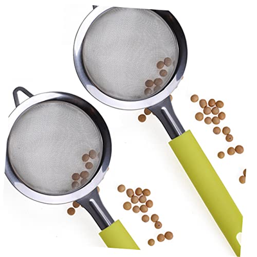 MAGICLULU Handheld Flour Sifter Fine Mesh 2 pack Light Green