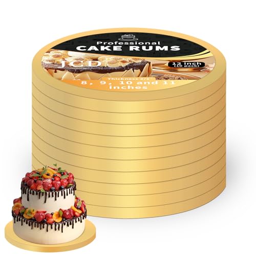 8 Inch Gold Round Cake Drum, 10-Pcs Grease-Resistant 1/2 in Thick Cake Base - color: Gold, size: 8inch/10pcs