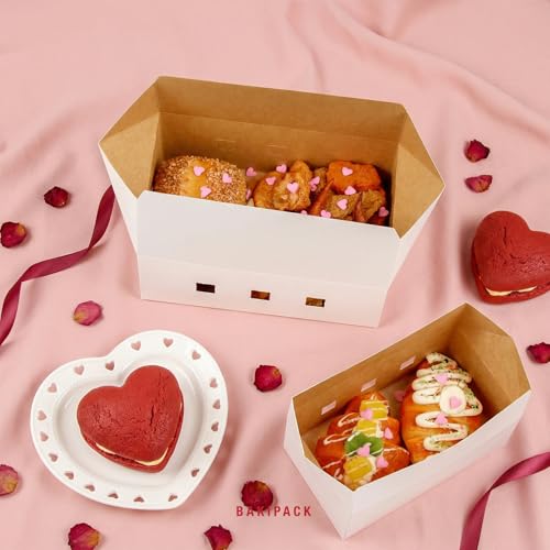 12 Cardboard Lunch Boxes, 7x4x3 Inches Take Out Food Containers - color: 7x4x3 Matte White