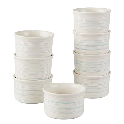 Pyrex 8-Piece, 6oz Ceramic Ramekin Nonstick Bakeware Set - size: 8 Piece (Ramekin), style: Round