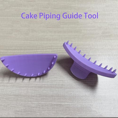 2 PCS Cake Arch Guide Tool, Ruffle Guide Stencil, Cake Piping Guide Tool, Cake Decoration Tools, Cake Ruffle Marker for 6"-12" Cakes (Large) - size: Large