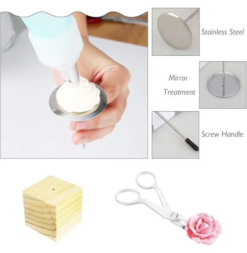 Cake Flower Nail Lifters Set - Stainless-Steel Baking Tools,6 Pcs,Icing Flowers Decoration (14 PCS) - size: 14 PCS