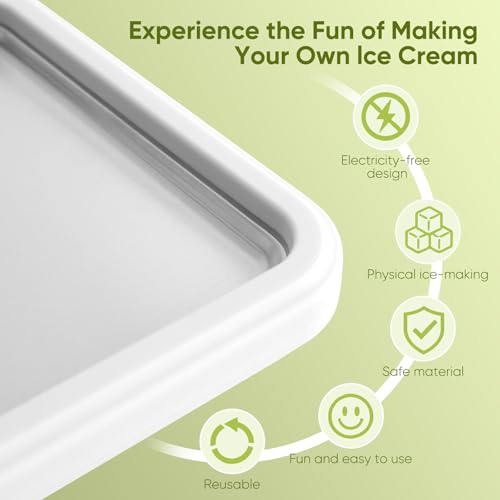 Rolled Ice Cream Maker, 304 Stainless Steel, White - color: White