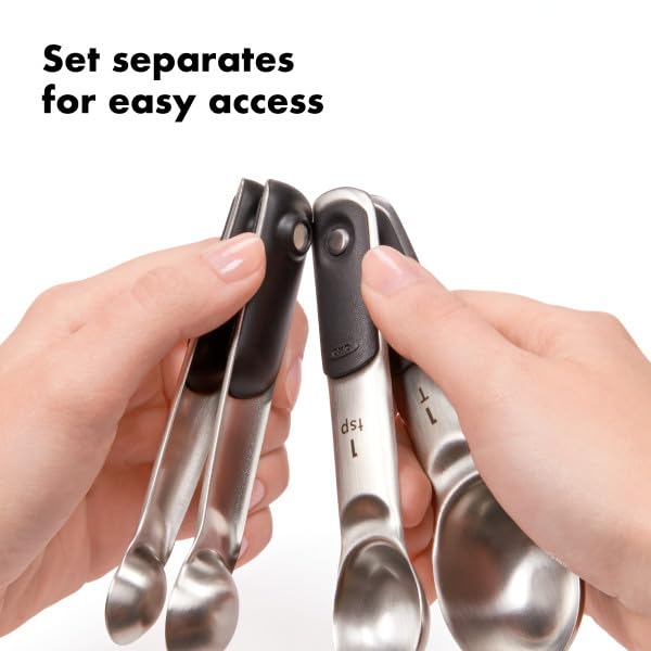 OXO Good Grips 4 Piece Stainless Steel Measuring Spoon Set - size: 4 count, style: Spoons