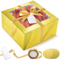 32Pcs 10 Inch Cake Boxes with Cake Boards (16Boxes & 16Boards) Gold - color: Gold