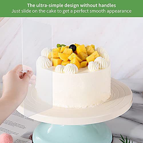 10PCS Cake Scraper Smoother Set, Acrylic Cake Smoother for Icing - color: Acrylic 10PCS