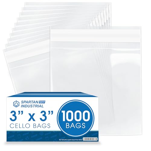 3" X 3" Mini Self-Sealing Cellophane Bags (1000 Count) Clear Cookie Bags - size: 3" X 3"