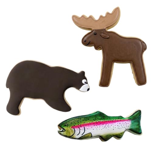 Ann Clark Mountain Wildlife Cookie Cutter Set of 3, Made in USA