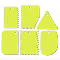 Cake Scraper, 6 Pcs Cake Smoother Scraper, Dough Scraper Green - color: Green