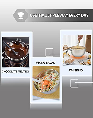 Marsheepy1.1QT Double Boiler Melting Pot with 2QT 304 Stainless Steel Pot - size: 1250ml