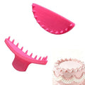 2 PCS Cake Arch Guide Tool, Cake Piping Guide Tool, Ruffle Guide Stencil, Cake Decorating Tools, Cake Ruffle Marker for 6"-10" Cakes - size: Small