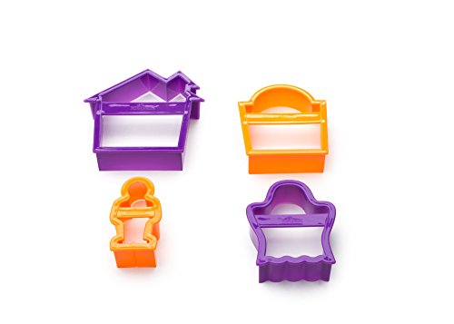 Fox Run 3668 Nesting Halloween Cookie Cutters, 1.5 x 4.5 x 7.5 inches, Multicolored - style: Haunted House Set