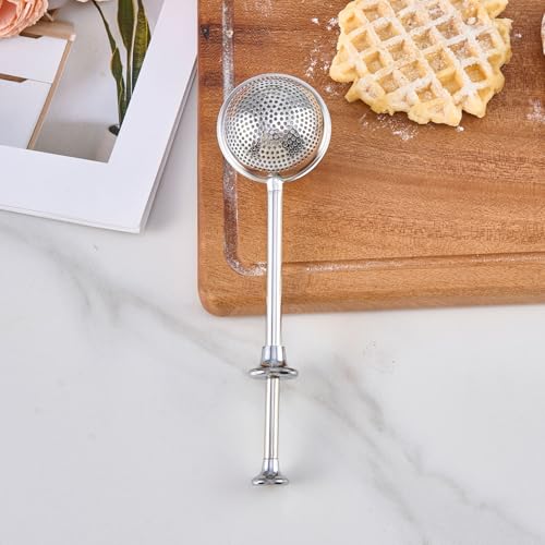 1 Pack Powdered Sugar Shaker Duster, Flour Sifter with Spring Handle