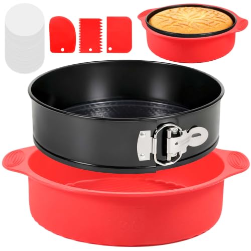 9 Inch Springform Pan Leakproof Nonstick Cheesecake Pan with Protector - size: 9 + 9.1 Inches