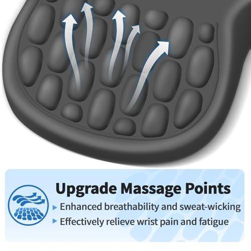 YIWEI Ergonomic Mouse Pad with Wrist Rest for Carpal Tunnel Pain Relief - color: Dark Gray