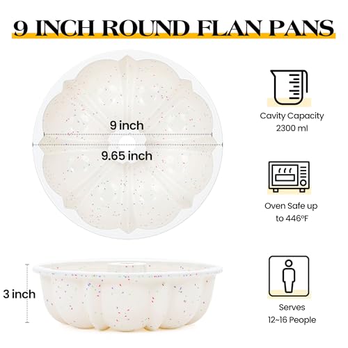 9.5 Inch Silicone Fluted Tube Cake Pan with Stainless Steel Frame - size: 9.5 inch