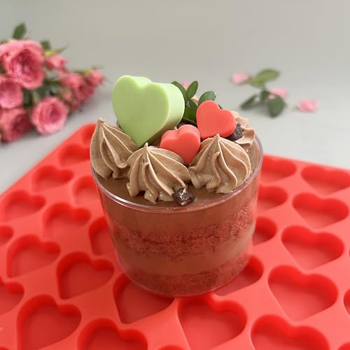Heart Silicone Candy Molds, L - size: large