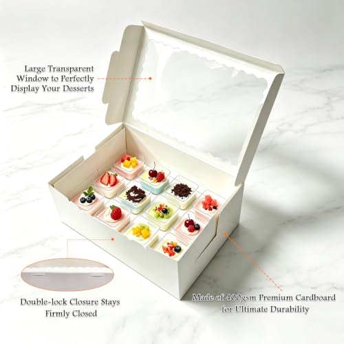 Dessert Shooter Boxes, Pack of 6, Each Holds 12 5oz Cups - size: 12.6x8.9x5.3 inches