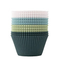 The Silicone Kitchen Reusable JUMBO Silicone Baking Cup, Non-Toxic, BPA Free, Dishwasher Safe, Jumbo, 12 Pack, White Blue Green - size: Jumbo