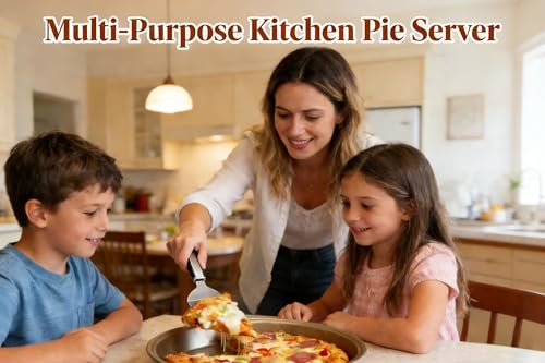 Pizza Cutter & Server Set, 2pcs Stainless Steel with Non-Slip Handles