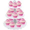 White Cupcake Stand 3-Tier 1-Pack, Cardboard Dessert Display Tower - color: White 1 Pack