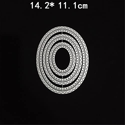 Mvchifay Cutting Dies Metal Stencils Scrapbooking Tool DIY Craft Carbon Steel Embossing Template for Paper Card Making (Oval-14.2x11.1cm) - color: Oval-14.2x11.1cm