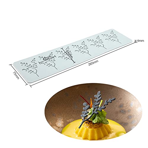 TUKE 3D Hollow Lace Fondant Molds Fruits Leaf Shape Lace Mat Party Cake Decoration Tool Cupcake Mat Silicone Molds for Polymer Clay Chocolate Baking Gummy Mould (Leaf_10.6x3x0.16inch_M) - size: Leaf_10.6x3x0.16inch_M