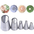 Chrysanthemum & Peony & suculent Piping Tips, Flower Icing Nozzles Set - color: K