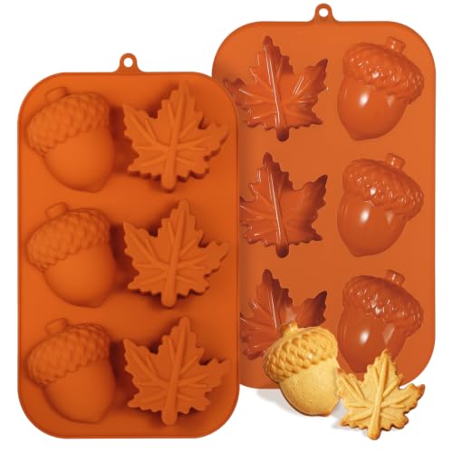 Fall Cake Molds Silicone Maple Leaf Muffin Pan Harvest Mold for Baking - size: Leaf