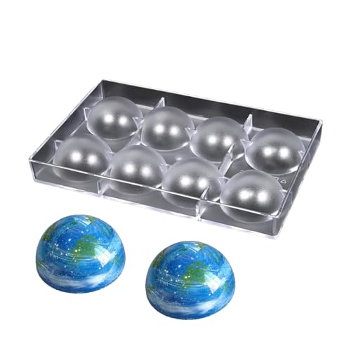 Semi-Sphere Chocolate Mold Polycarbonate Hemisphere Mold for Chocolate Making, Candy, Baking, Ice Cube, Soap 2.36inch Diameter (D_Semi-Circle) - size: D_Semi-Circle