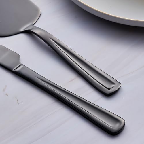 GoGeiLi Black Stainless Steel Wedding Cake Cutting Set - color: Black