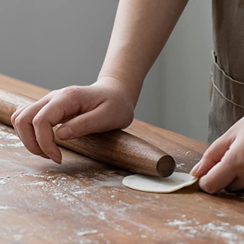 muso wood Wooden Rolling Pin for Baking, Walnut Wood Tapered Rolling Pin - color: 15.75in Walnut Rolling pin
