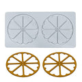 TUKE 3D Leaves Silicone Molds Flower Cake Fondant Mat Bee Leaf Pastry Moulds Rose Impression Chocolate Hollow Lace Mold (Sector_8.92x4.6x0.12inch_A) - size: Sector_8.92x4.6x0.12inch_A