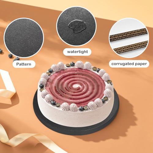 12 PCS 12 Inch Cake Drums, 1/2 Inch Thick Round Cake Boards, Black, Professional Quality Cardboards, for Weddings, Birthdays - color: Black, size: 12 Inch