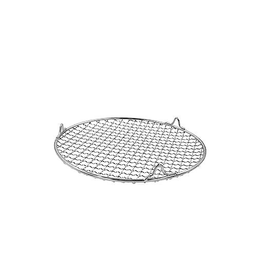 Barbecue Grill Net,BBQ Net for Grilling,Multi-Purpose SUS304 BBQ Grill Mesh, Round Barbecue Wire Rack,BBQ Grate/Steam Mesh for Outdoor Barbeque Camping Charbroil Backyards - style: 13.78'' with 0.79'' foot