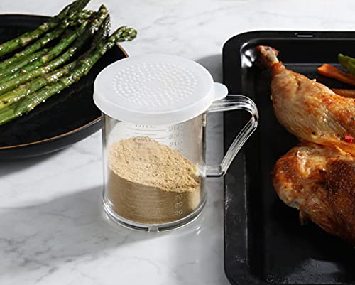 New Star Foodservice 22513 Plastic Dredge with 3 Snap-on Lid, Seasoning Sugar Spice Pepper Shaker, 10 OZ (Pack of 2) - size: 3 oz. (Pack of 2)