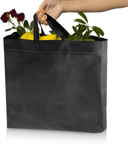 Simply Cool 200 Pack Reusable Grocery Bags, Medium Tote Bags Bulk, Black - color: Black, size: 200 Pack - Medium Bags
