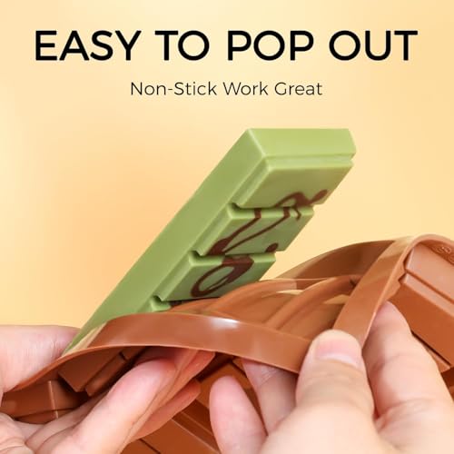 Chocolate Molds - Non-Stick Chocolate Bar Mold, Break Apart Chocolate Mold Food Grade Deep Mold For Tabs Chocolate Milk Snacks - color: Choco: 1 PC, size: Rectangle