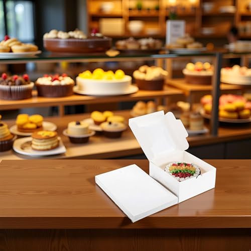 24Pack Cake Boxes 12inch, White Paper Cake Boxes With Window, Cajas Pasteles For Cake Delivery Baking Business Gifting, Cookies, Pie, Pastries, Chocolates, Cupcake 12x12x5 Inch - size: 12x12x5 inch