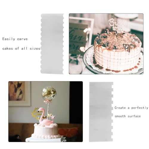 1 Piece 8.6 inche Stainless Steel Cake Scraper, Metal Cake Scraper - color: Style 1
